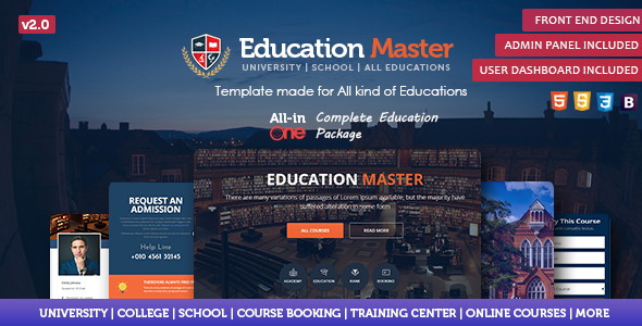 Education Master Template - ThemeForest 21215976