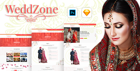 WeddZone PSDSketch Template - ThemeForest 23631619