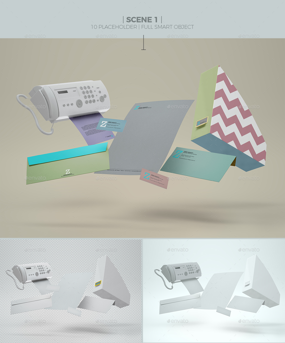 Zero Gravity Business Stationery Mockups by 1degree