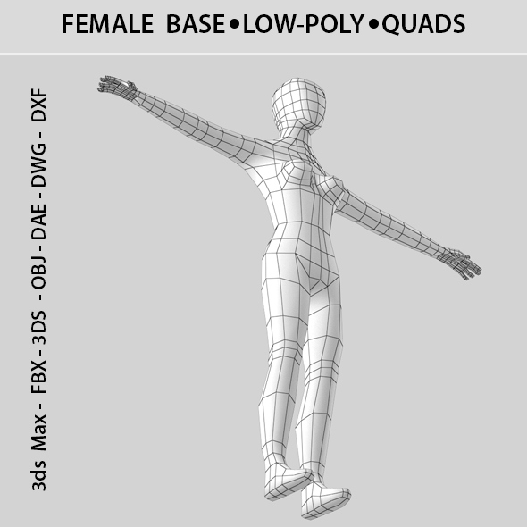 T-pose Low-poly 3D - 3Docean 23690228