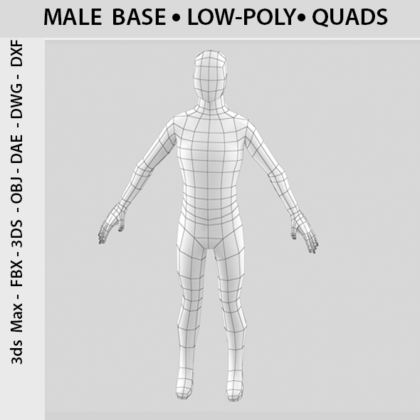 A-pose Low-poly 3D - 3Docean 23690268