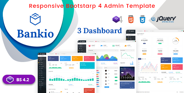 Awesome Bankio - Bootstrap 4 Admin Dashboard & WebApp Templates