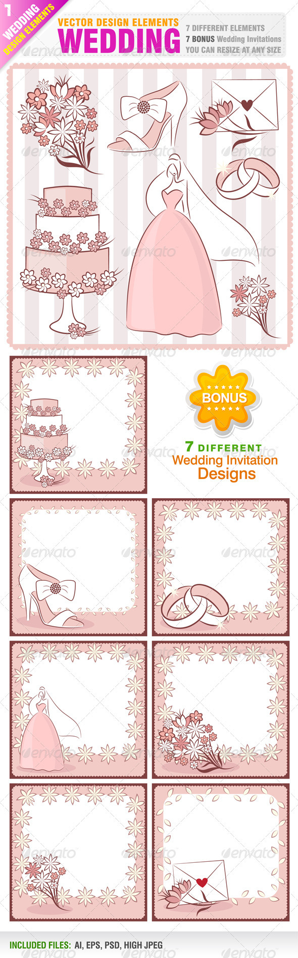 Wedding Design Elements and Invitations
