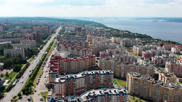 Aerial View Of The Cheboksary  In Russia, Chuvashia Republic alt