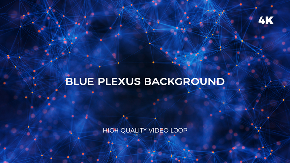Blue And Orange Plexus 4K Background