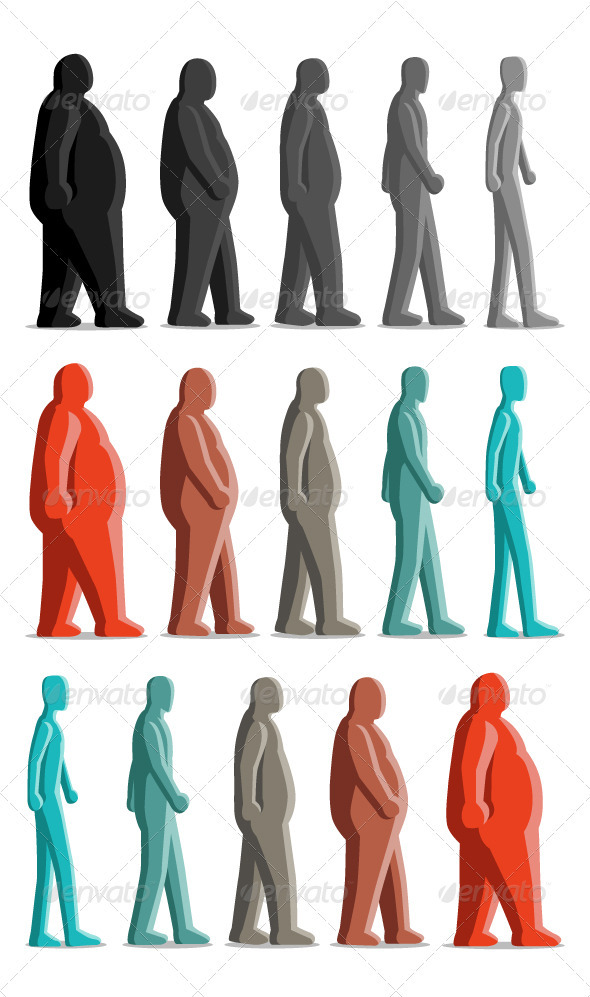 Fat Thin - People Characters
