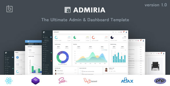 Awesome Admiria - The Ultimate Admin & Dashboard Template