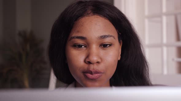 African Female Doctor Talk with Patient Make Telemedicine Online Webcam Video Call alt