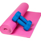 Yoga mat and dumbbells Stock Photo by ©gresey 83547198
