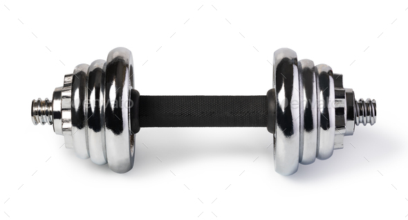 dumbbells on white background Stock Photo by gresei PhotoDune