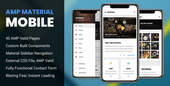 AMP Material Mobile - ThemeForest 20727174