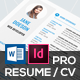 Pro Resume CV - GraphicRiver Item for Sale