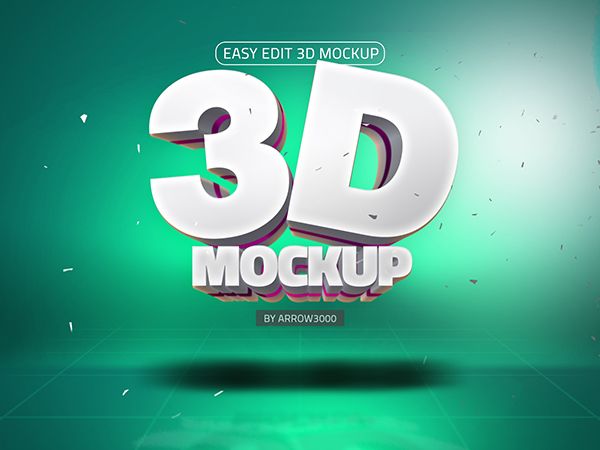 Download 3d Text Logo Mockup By Arrow3000 Graphicriver