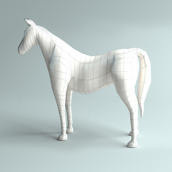 Low-poly Horse base - 3Docean 23722112