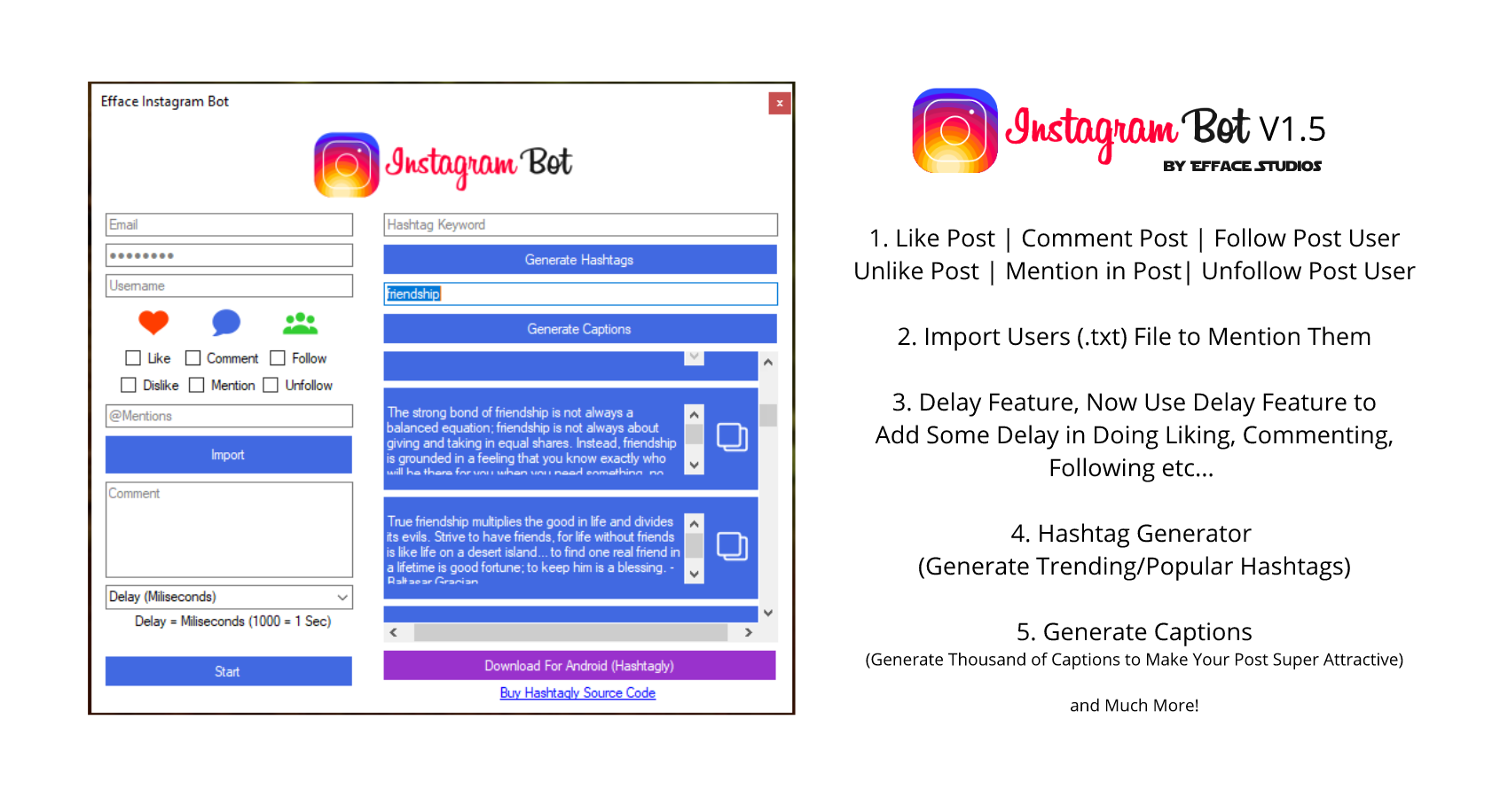 Instagram follow and unfollow bot