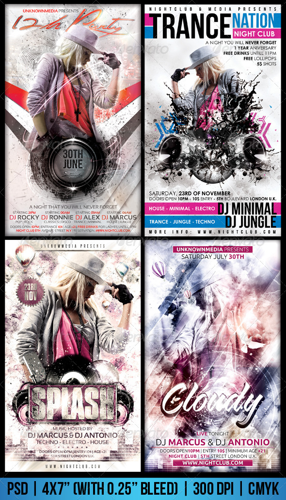 White Flyer Bundle - Flyers Print Templates