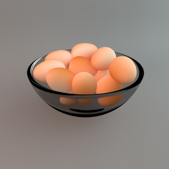 Bowl with Eggs - 3Docean 23726105