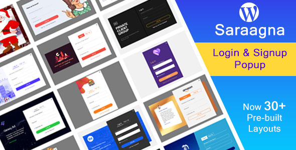 Saraggna | WordPress Login – Registration Popup Plugin