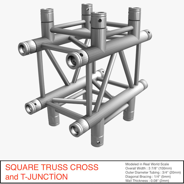 Square Truss Cross - 3Docean 23730906