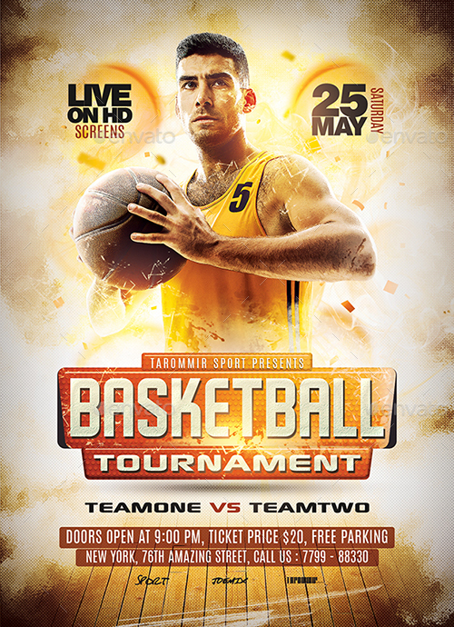 Basketball Tournament Flyer Template