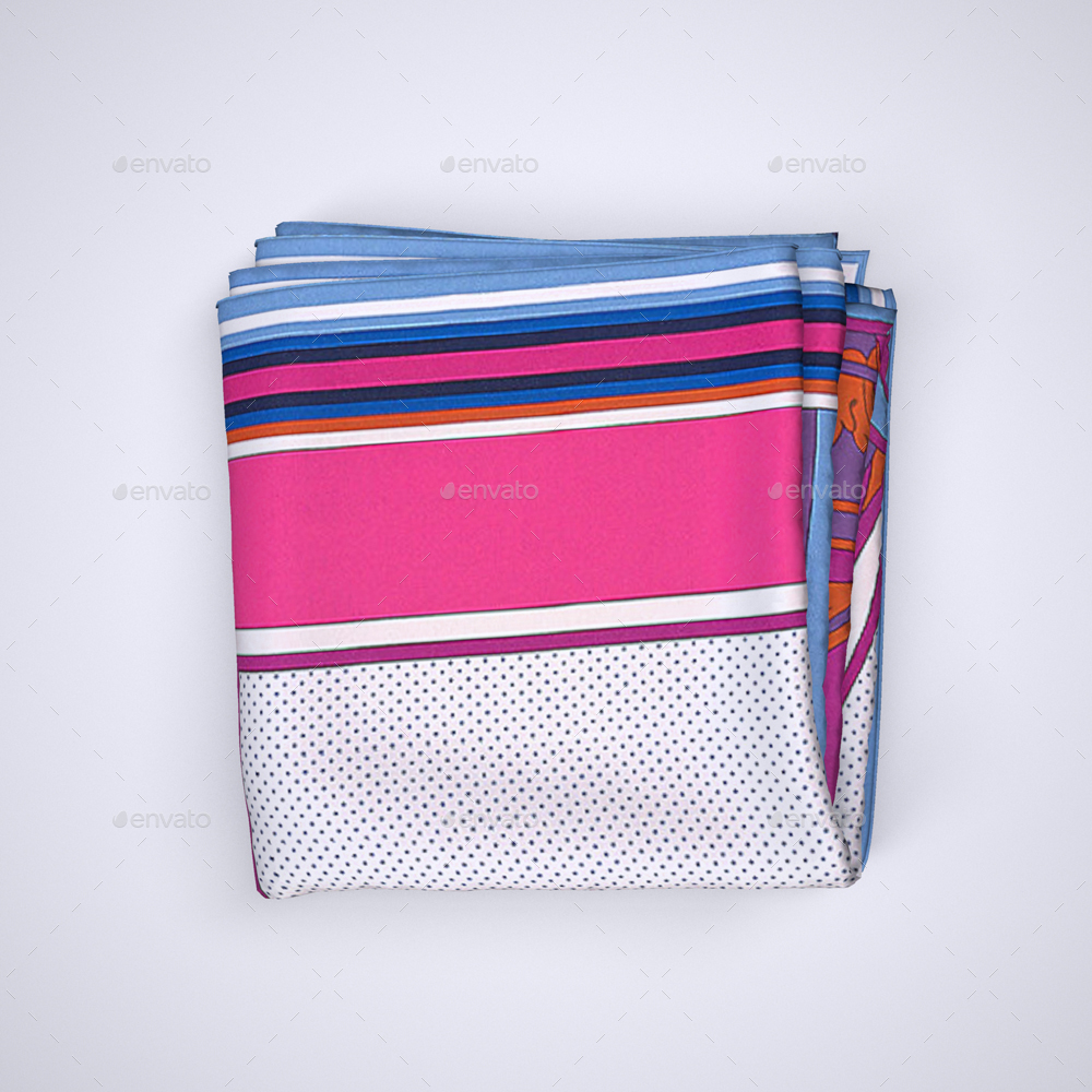 Download Square Silk Scarf or Bandana Mock-Up by Sanchi477 ...