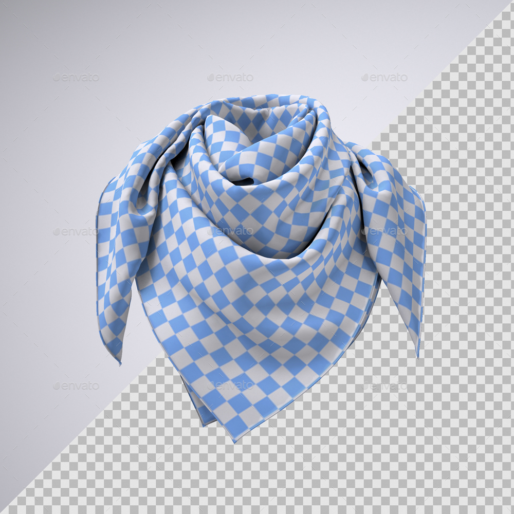 Download Square Silk Scarf or Bandana Mock-Up by Sanchi477 ...