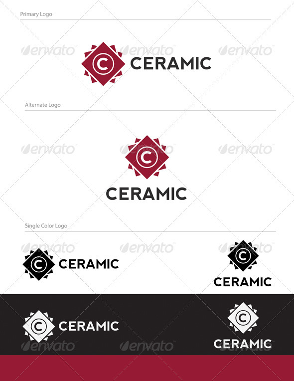 Ceramic Logo Design - LET-023 - Letters Logo Templates