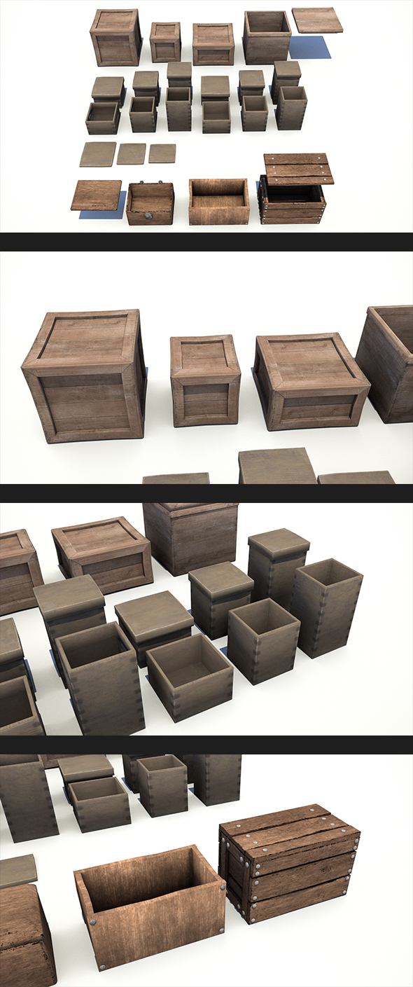 Wooden Crates and - 3Docean 23740939
