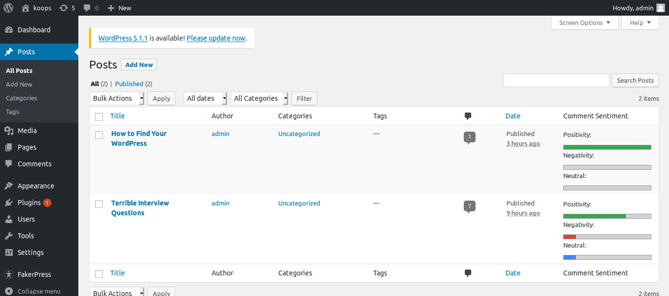 SentiPress Comment Sentiment analysis - 2