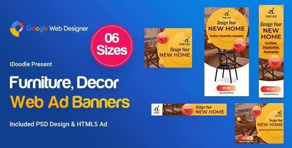 C02 - Furniture, Decor Banners Ad GWD & PSD
