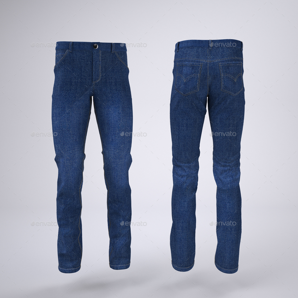 Man's Denim Jeans or Trousers Mock-Up by Sanchi477 | GraphicRiver