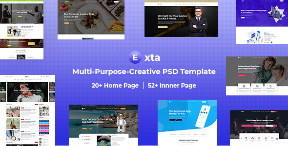Exta Multi-Purpose-Creative PSD - ThemeForest 23732151