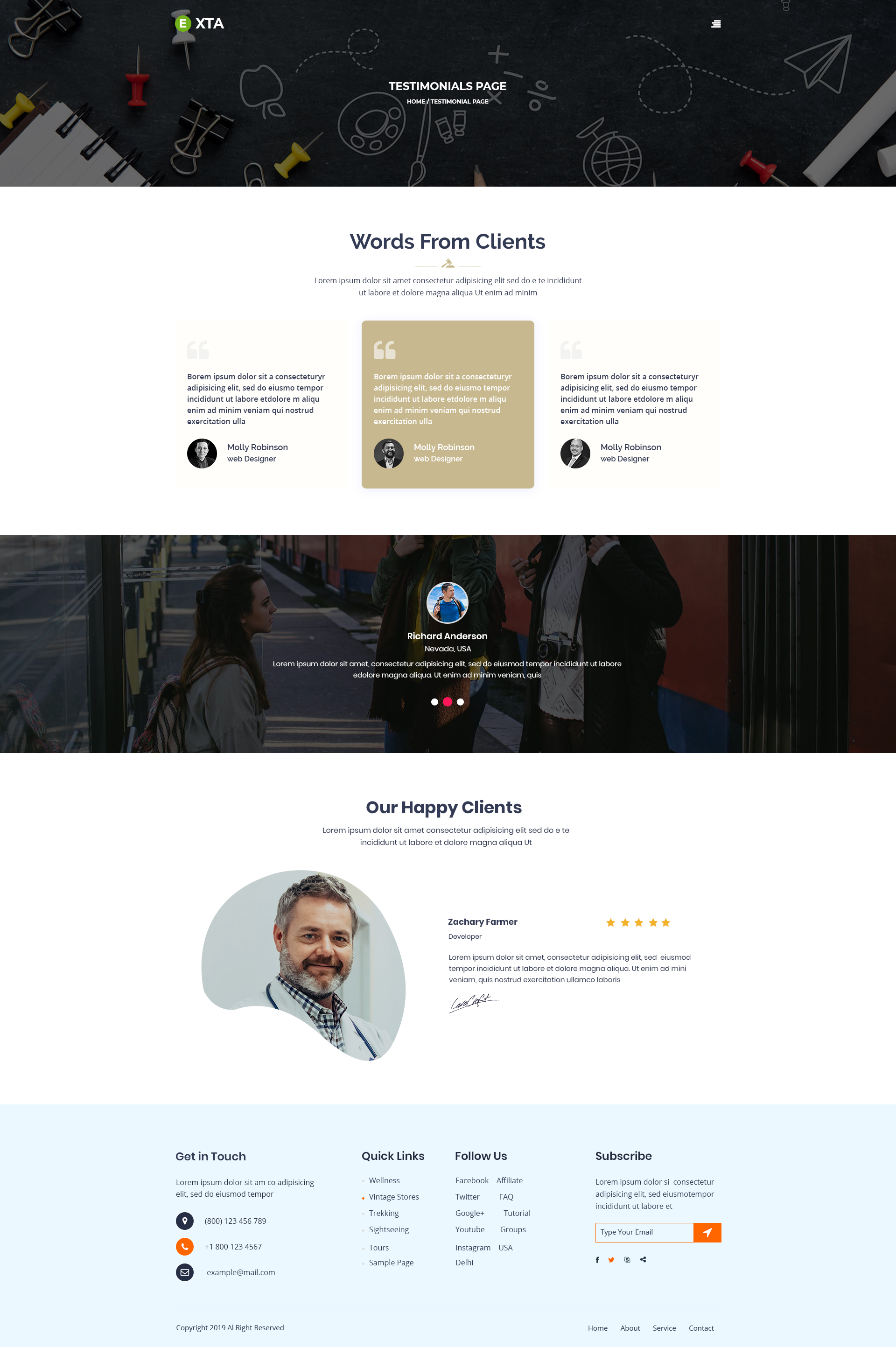 Exta Multi-Purpose-Creative PSD Template Free Download | Download Exta ...