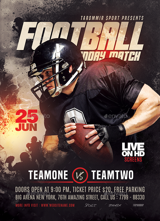 Football Flyer by tarommir | GraphicRiver