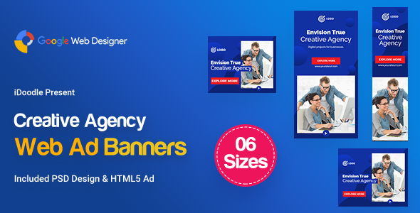 C12 - Creative Agency, Startup Banners GWD & PSD
