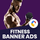 Fitness HTML5 Animate Banner Ads- Google Web Design M4