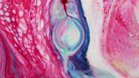 Colorful Liquid Ink Colors Blending Burst Swirl Fluid 93