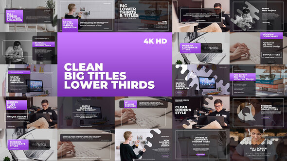 Clean Big Titles - VideoHive 23766024