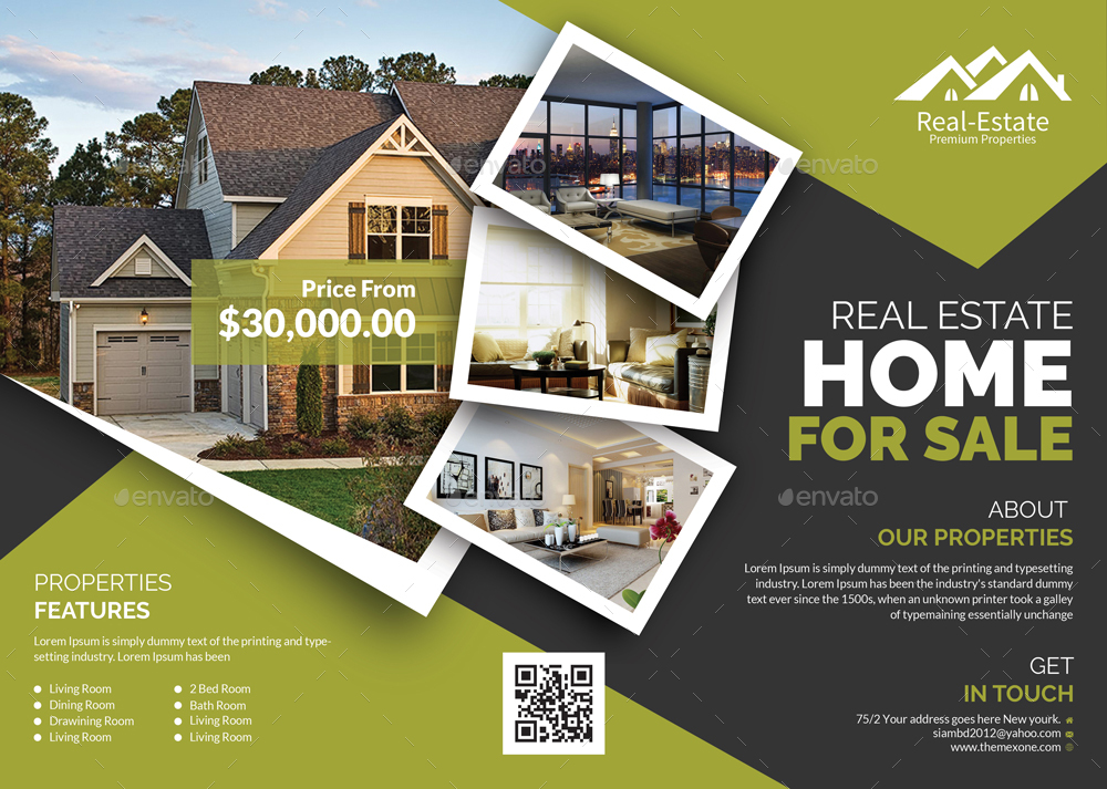 Real Estate Flyer, Print Templates | GraphicRiver