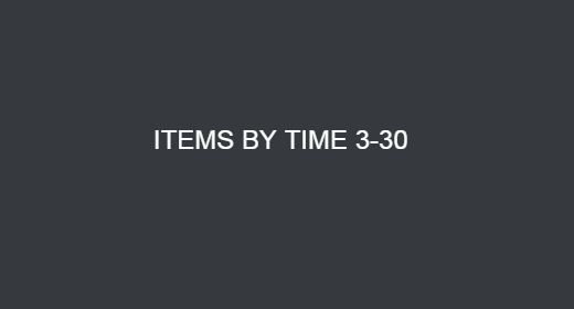 ITEMS BY TIME 3-30