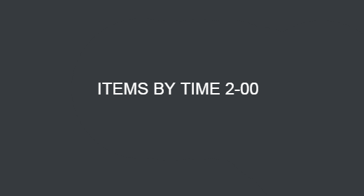 ITEMS BY TIME 2-00