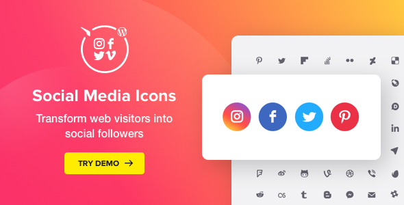 Social Media Icons WordPress – Social Icons Plugin by Elfsight | CodeCanyon