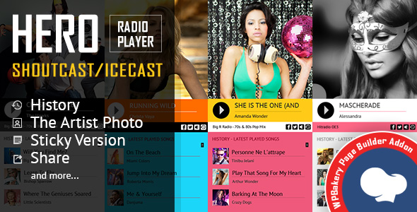 Hero - Shoutcast and Icecast Radio Player for WPBakery Page Builder
