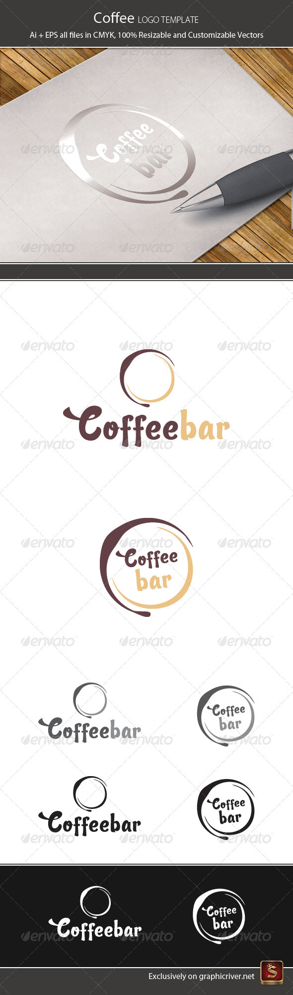 Coffee Logo Template - Vector Abstract