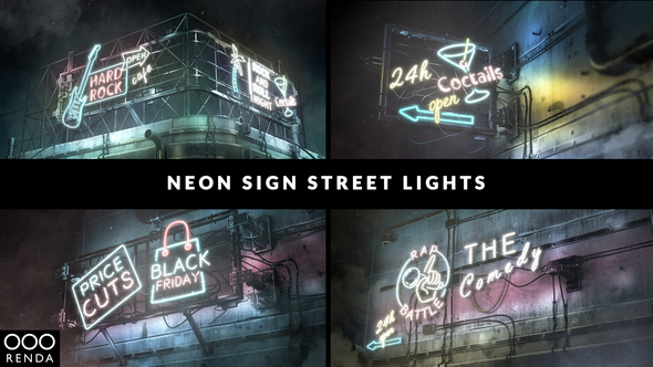 Neon Sign Street Lights