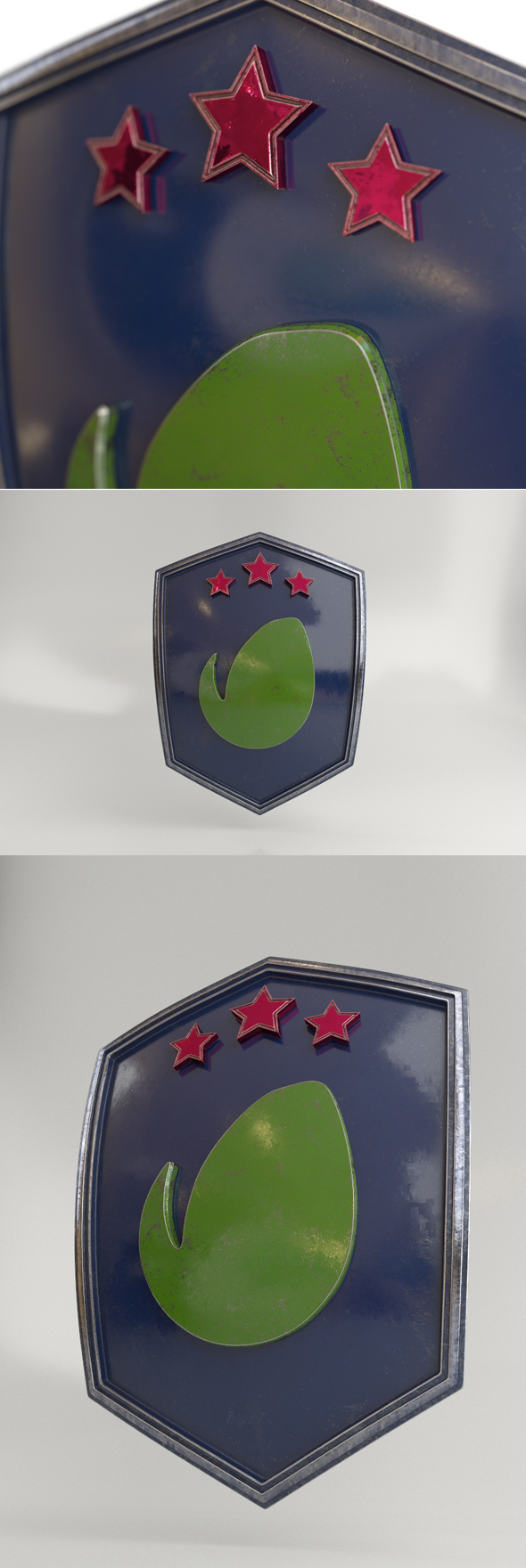 Shield and Logo - 3Docean 23725380