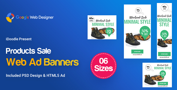 C16 - Product Sale Banners HTML5 Ad GWD & PSD