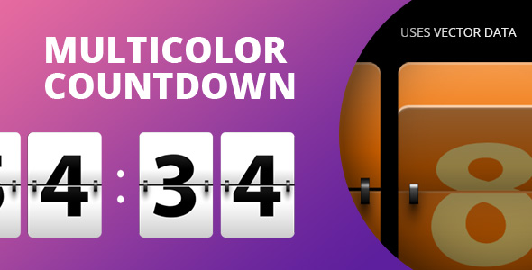 Resizable Multicolor Countdown - CodeCanyon 14633953