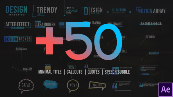 +50 Motion Titles - VideoHive 23785819