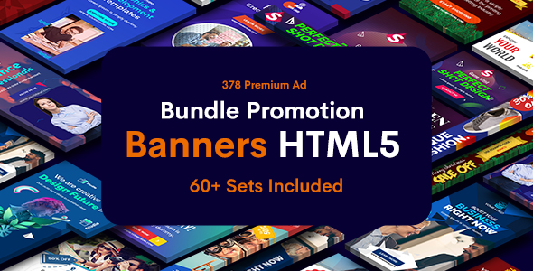 Bundle Promotion Banners HTML5 GWD & PSD - 60 Sets